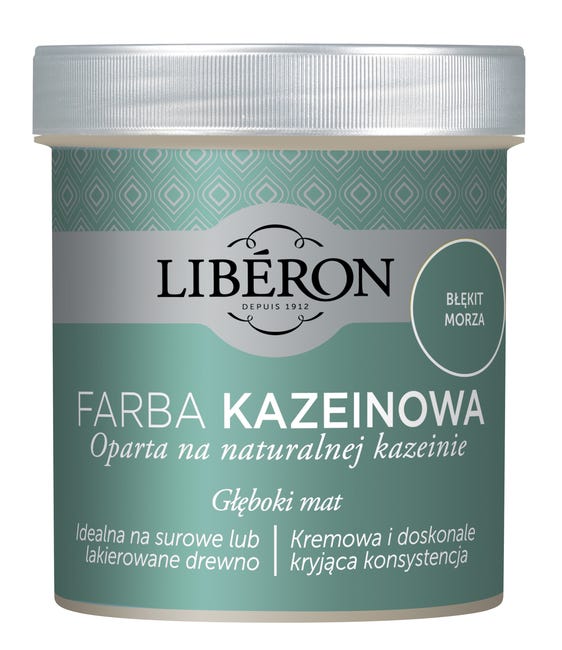 Farba do drewna KAZEINOWA 0.5 l Błękit morza Mat LIBERON