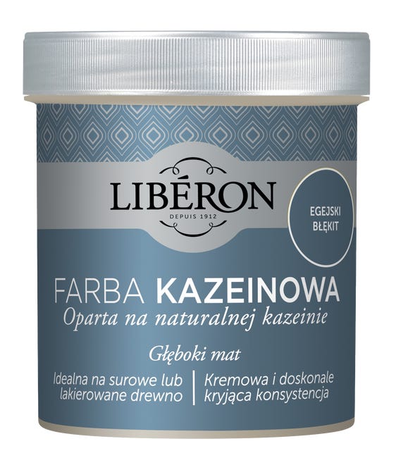 Farba do drewna KAZEINOWA 0.5 l Egejski błękit Mat LIBERON