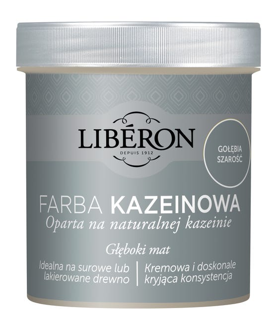 Farba do drewna KAZEINOWA 0.5 l Gołębia szarość Mat LIBERON