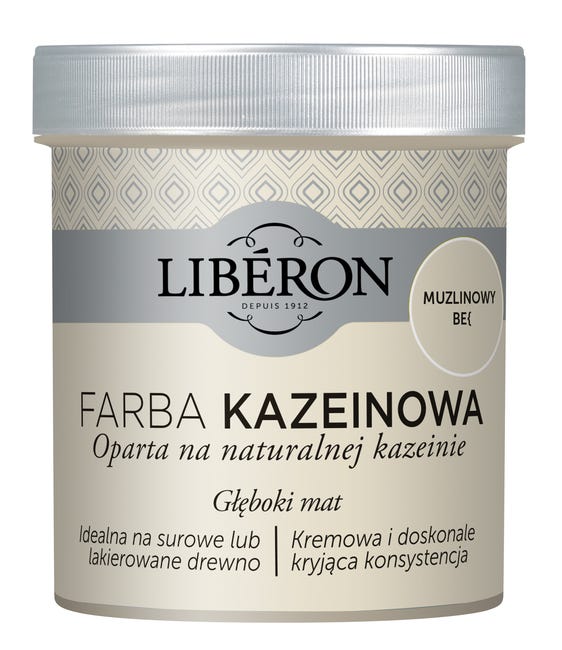 Farba do drewna KAZEINOWA 0.5 l Muślinowy beż Mat LIBERON