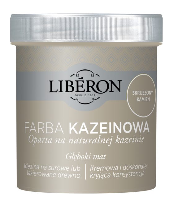 Farba do drewna KAZEINOWA 0.5 l Skruszony kamień Mat LIBERON