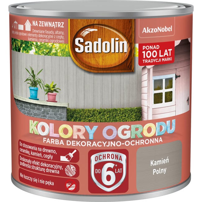 Farba do drewna KOLORY OGRODU 0.7 l Kamień polny SADOLIN