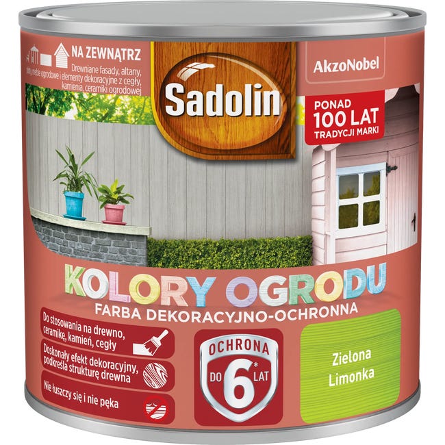 Farba do drewna KOLORY OGRODU 0.7 l Zielona limonka SADOLIN