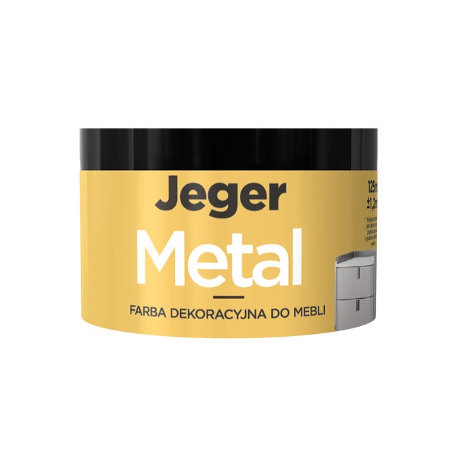 Farba do mebli Metal 0.125 l Złoto Jeger
