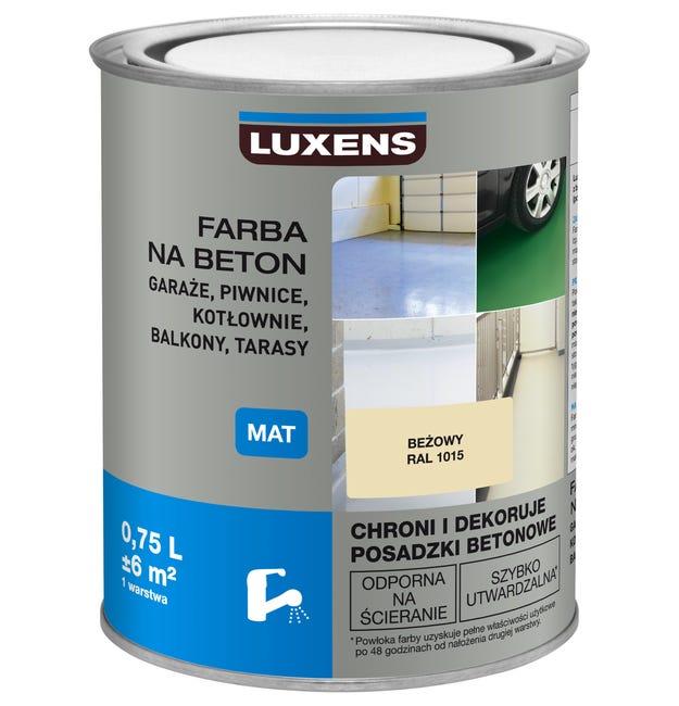 Farba do podłóg NA BETON 0.75 l Beżowy Mat LUXENS