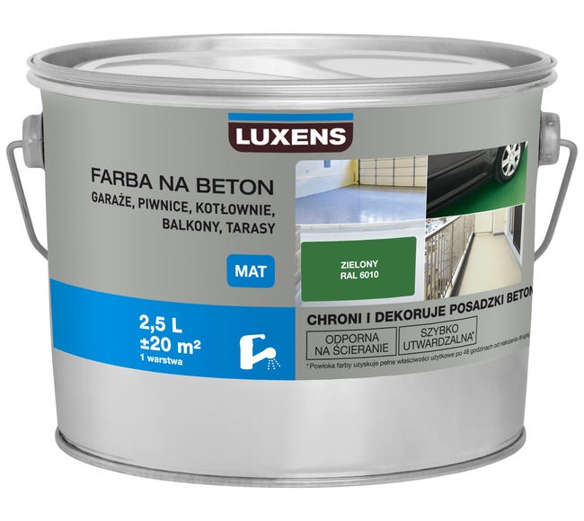 Farba do podłóg NA BETON 2.5 l Zielony Mat LUXENS