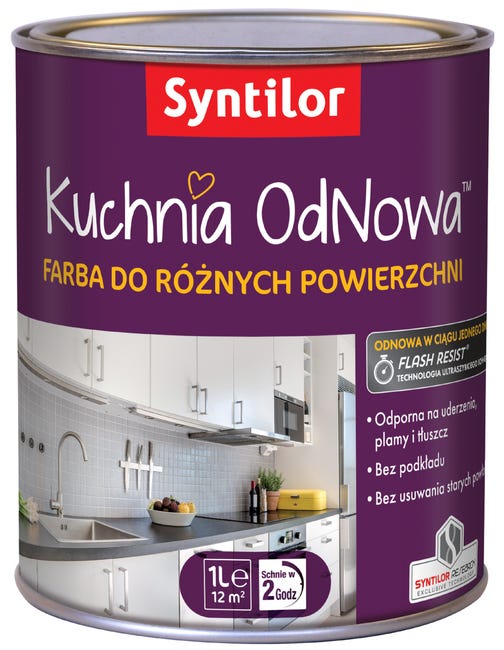 Farba do różnych powierzchni Kuchnia Odnowa 1 l Ciepły szary Syntilor