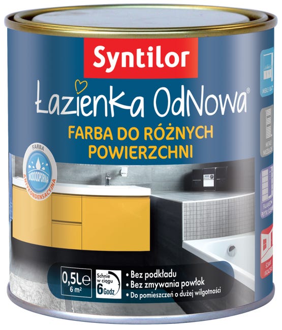 Farba do różnych powierzchni ŁAZIENKA ODNOWA 0.5 l Grafitowy SYNTILOR