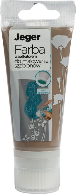 Farba do szablonów 50 ml z aplikatorem Beżowy nr 17 JEGER
