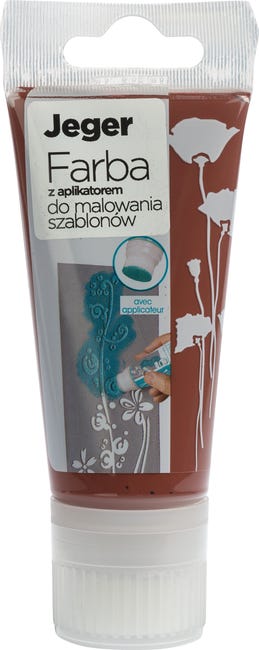 Farba do szablonów 50 ml z aplikatorem Brązowy nr 23 JEGER