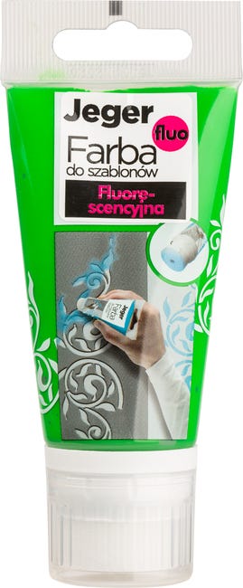 Farba do szablonów FLUO 50 ml Zielona Fluorescencyjna JEGER