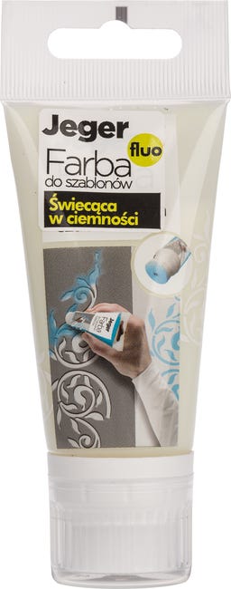 Farba do szablonów FLUO 50 ml Świecąca w ciemności JEGER