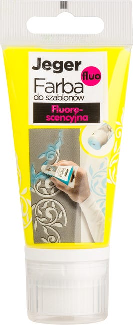 Farba do szablonów FLUO 50 ml Żółta Fluorescencyjna JEGER