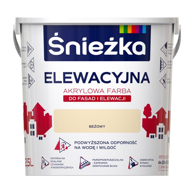 Farba elewacyjna akrylowa 2.5 l Beżowy Śnieżka