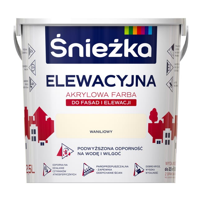 Farba elewacyjna akrylowa 2.5 l Waniliowy Śnieżka