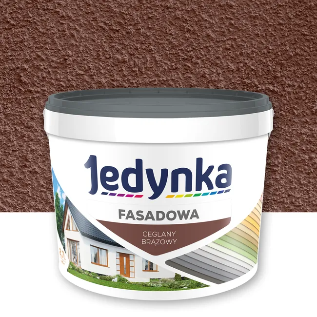 Farba fasadowa 9 l Ceglany brązowy Jedynka