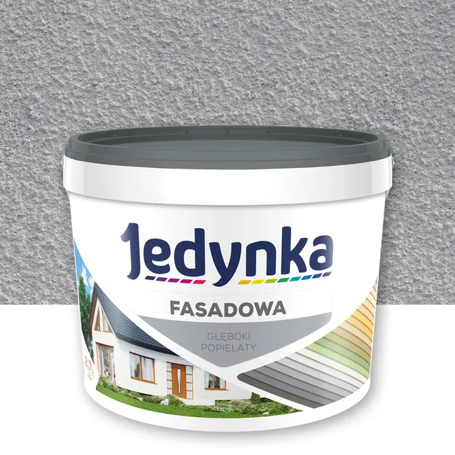 Farba fasadowa 9 l Głęboki popielaty Jedynka
