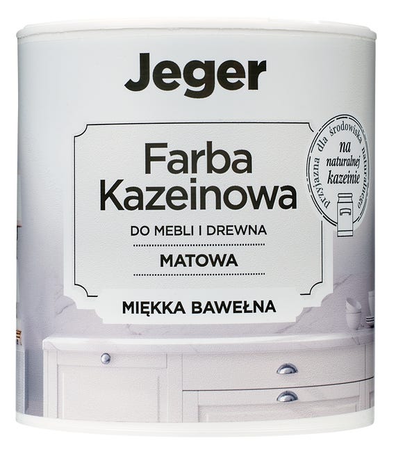 Farba kazeinowa 0.5 l Miękka bawełna Jeger