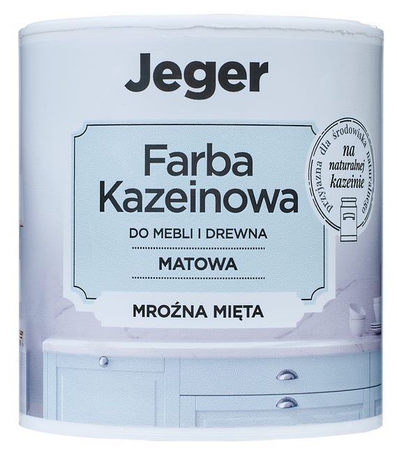 Farba kazeinowa 0.5 l mroźna mięta matowa Jeger