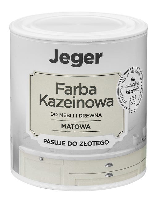 Farba kazeinowa 0.5 l pasuje do złotego matowa Jeger