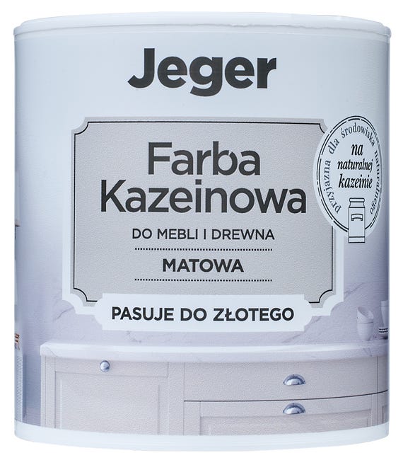 Farba kazeinowa 0.5 l pasuje do złotego matowa Jeger