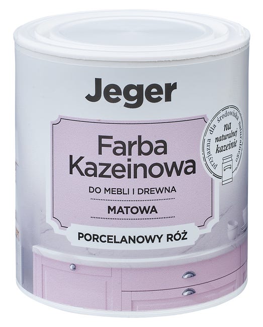 Farba kazeinowa 0.5 l porcelanowy róż matowa Jeger