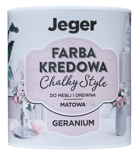 Farba kredowa do mebli CHALKY STYLE 0.5 l Geranium Matowa JEGER