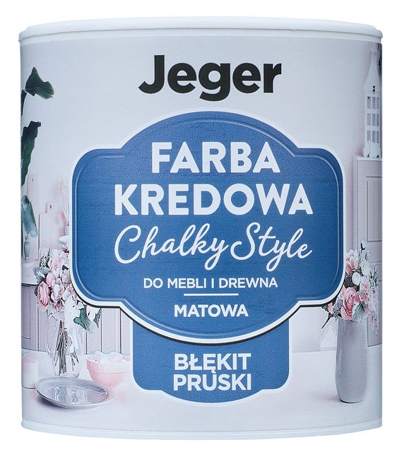Farba kredowa do mebli RUSTIC 0.5 l Błękit pruski JEGER