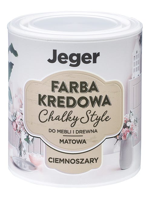Farba kredowa do mebli RUSTIC 0.5 l Ciemnoszary JEGER