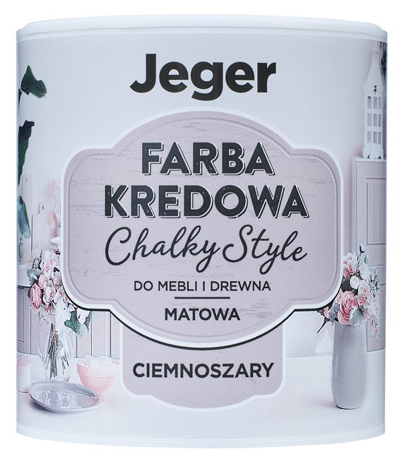Farba kredowa do mebli RUSTIC 0.5 l Ciemnoszary JEGER