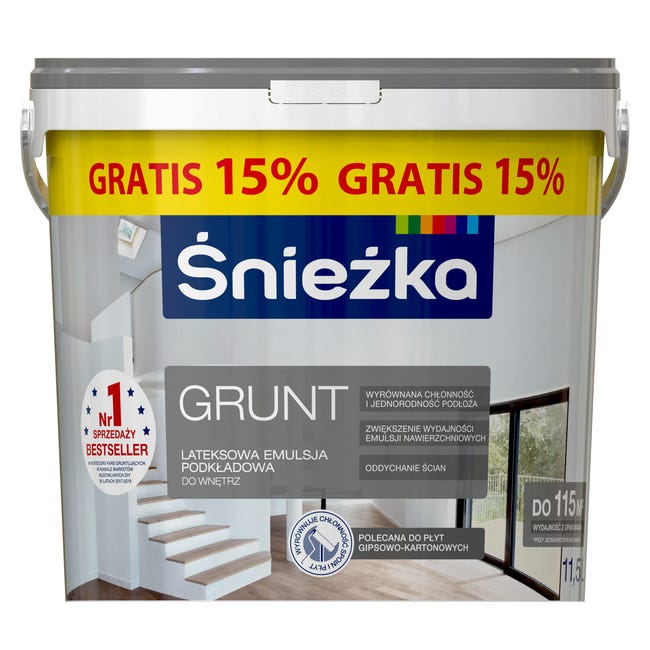 Farba podkładowa Grunt 11.5 l Biały Śnieżka