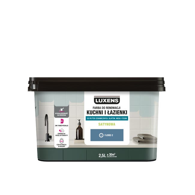 Farba renowacyjna Kuchnia & Łazienka Satin Fjord 2 2.5 l Luxens