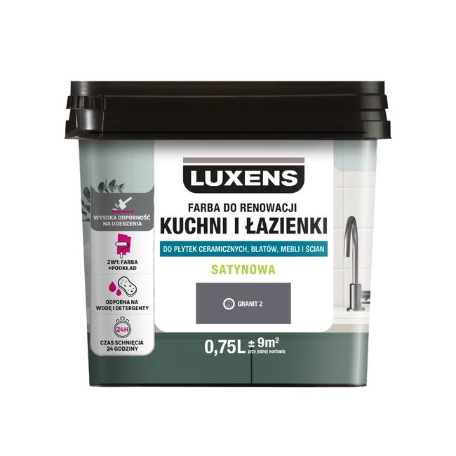 Farba renowacyjna Kuchnia & Łazienka Satin Granit 2 0.75 l Luxens