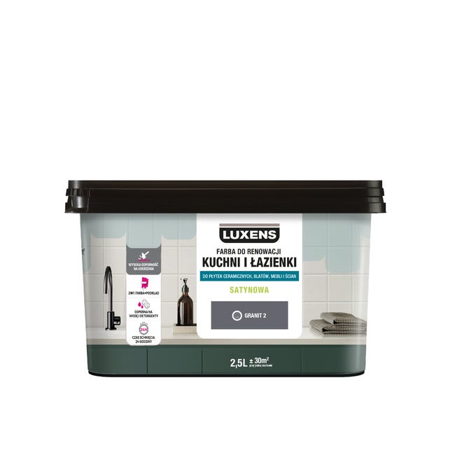 Farba renowacyjna Kuchnia & Łazienka Satin Granit 2 2.5 l Luxens