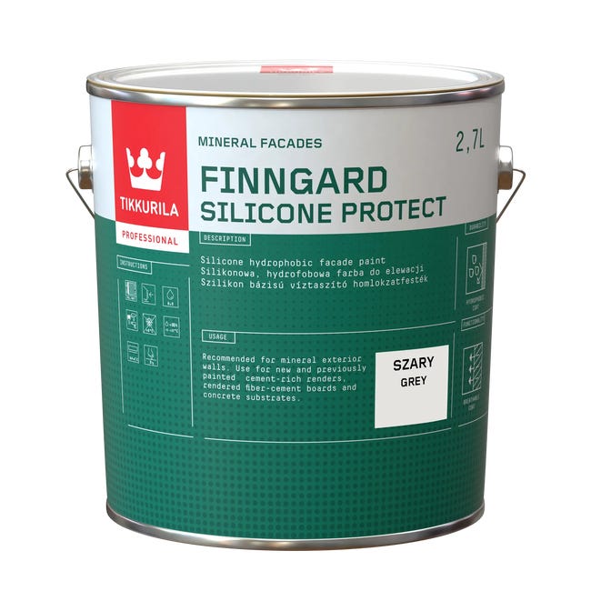 Farba silikonowa do elewacji 2.7 l Szary Tikkurila
