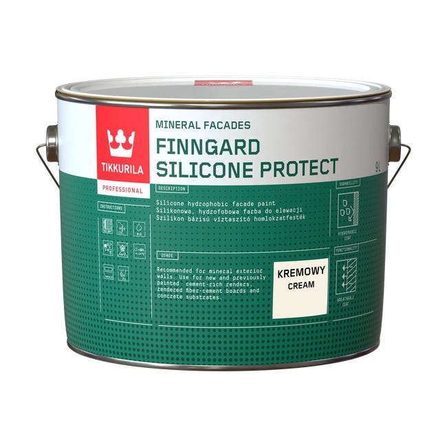 Farba silikonowa do elewacji 9 l Kremowy Tikkurila