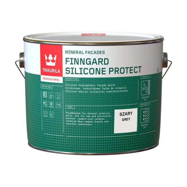 Farba silikonowa do elewacji 9 l Szary Tikkurila