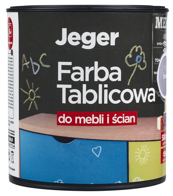 Farba tablicowa do mebli i ścian 0.5 l Szara JEGER