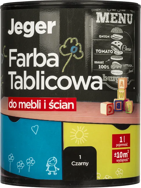 Farba tablicowa do mebli i ścian 1 l Czarna JEGER