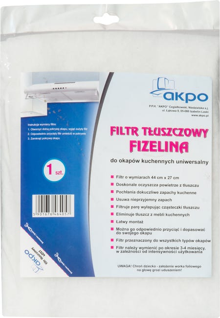 Filtr tłuszczowy do okapów Akpo
