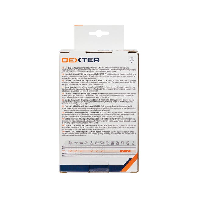 Filtr wymienny maski A1P2 R 2szt. DEXTER