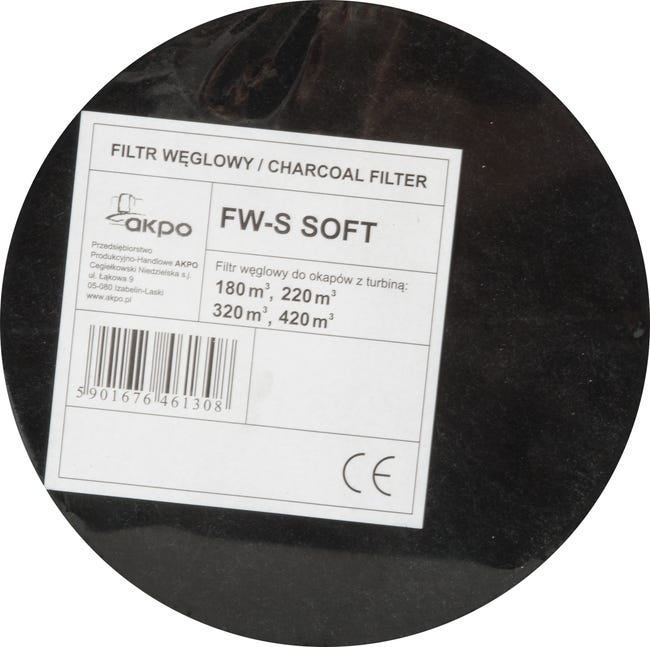 Filtr węglowy do okapów Soft Akpo