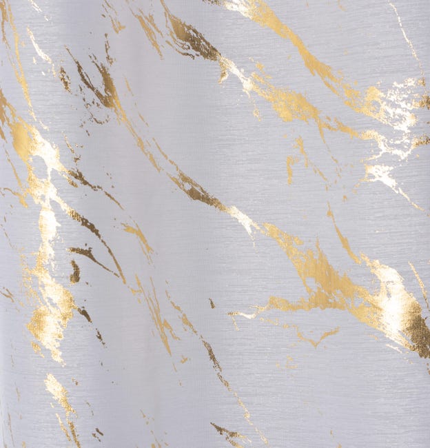 Firana Storm biało-złota 140 x 260 cm na przelotkach