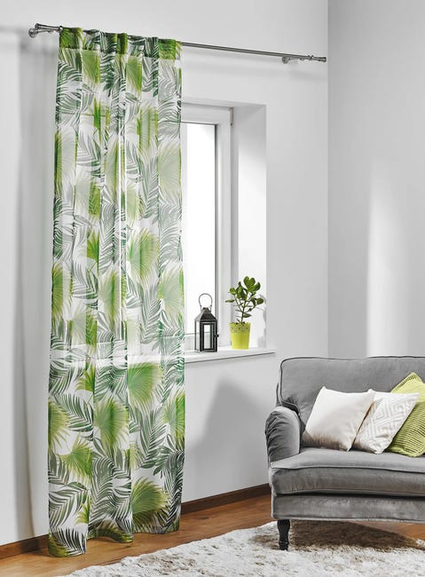 Firana na mb Palmas zielona woal wys. 140 cm