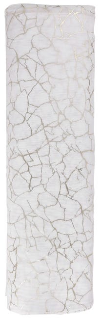 Firana na mb biało-złota wys. 300 cm