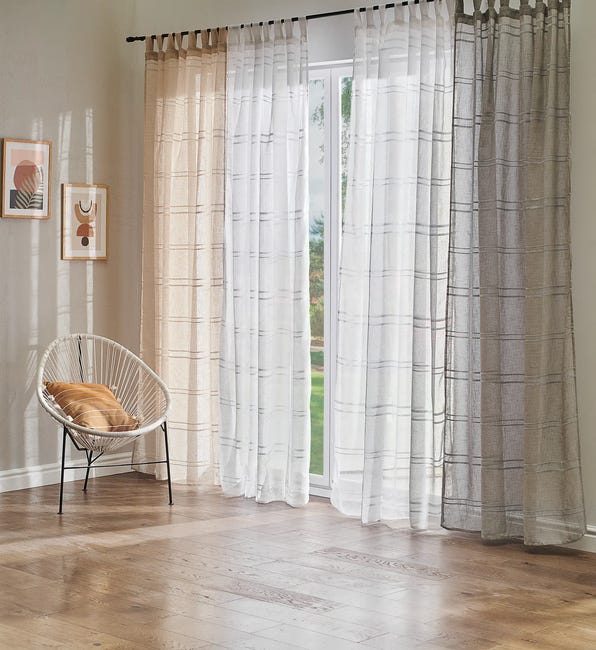 Firana na przelotkach Arcadia srebrna 140 x 250 cm