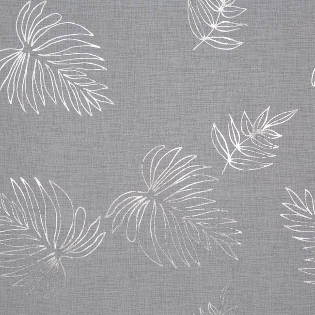 Firana na przelotkach Capri Liść 140 x 250 cm biało-srebrna
