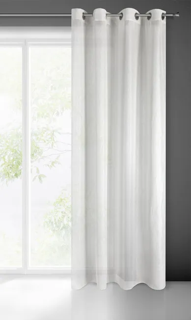 Firana na przelotkach Elcia 140 x 250 cm biało-srebrna