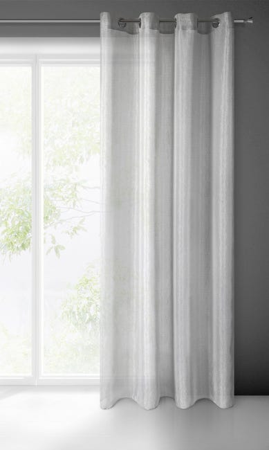 Firana na przelotkach Elcia 140 x 250 cm szaro-srebrna