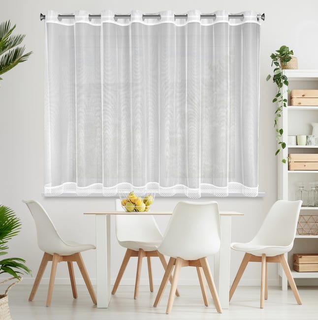 Firana na przelotkach Nel 300 x 145 cm biała